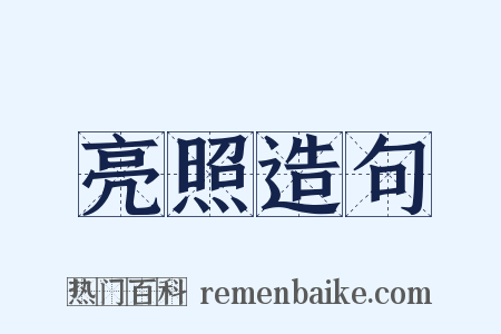 亮照造句是什么意思的图片